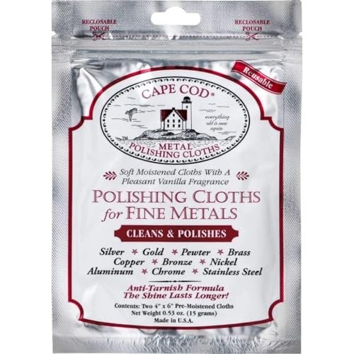 Cape Cod Polish Co Metal Polishing Cloths Foil Pouch 0.53oz, Stainless Steel - Image 1