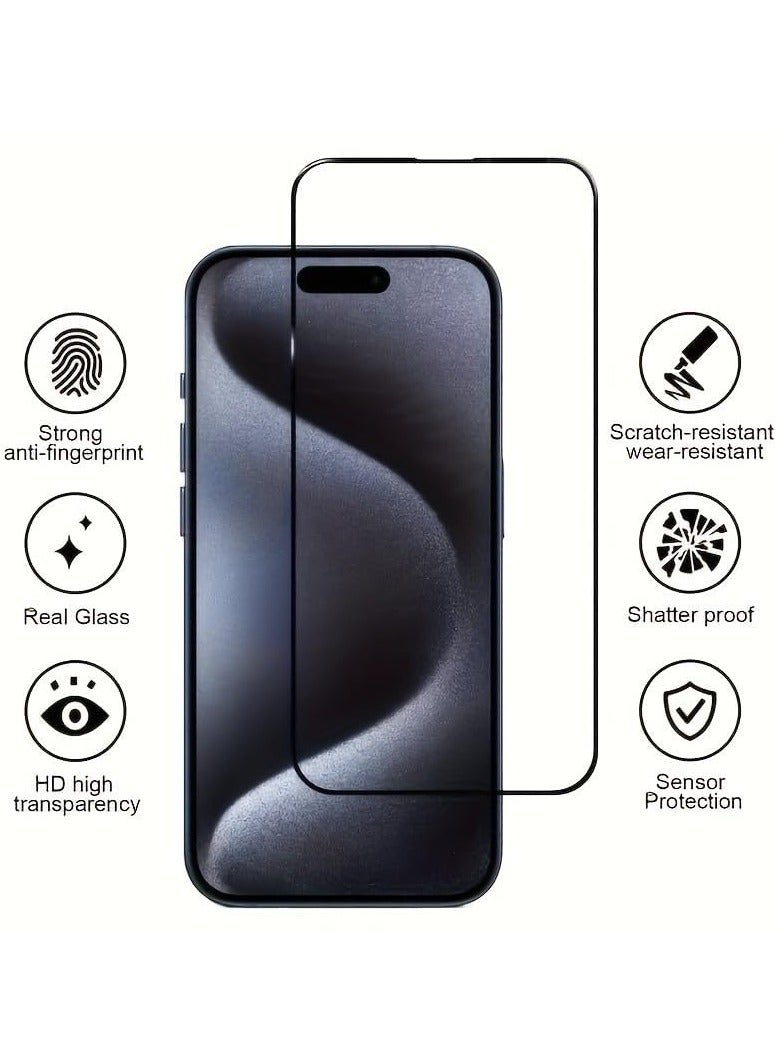 Screen Protector for iPhone 16 tempered Glass Screen Protector 9H hardness Scratch Resistance iPhone 16 edge to edge glass Tempered Glass - Image 3