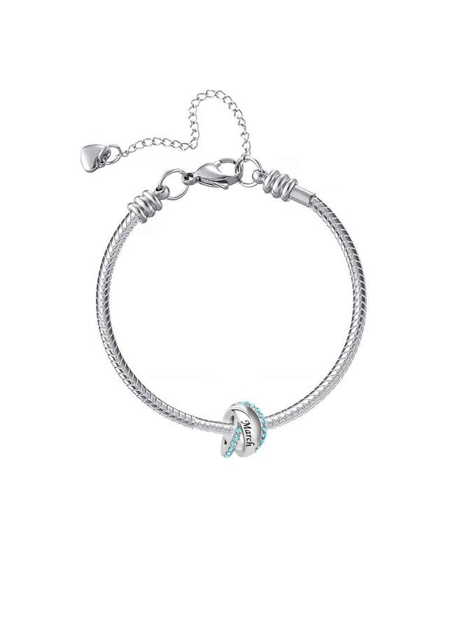OutstandLong January to December Months Birthstone Crystal Charms for Charm Bracelet Necklace for Women Family Love Birthday Gift, metal, base - Image 5