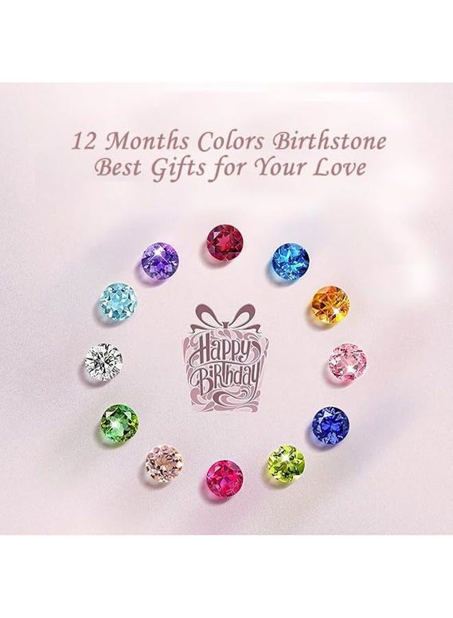 OutstandLong January to December Months Birthstone Crystal Charms for Charm Bracelet Necklace for Women Family Love Birthday Gift, metal, base - Image 4