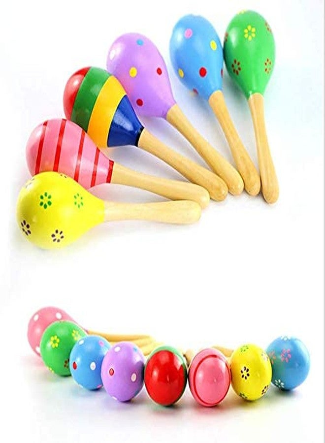 Shoro Handcrafted Wooden Baby Rattle - Sound Making Toys - Egg Shaker-Set of 3 (Assoted Colors) - Image 1