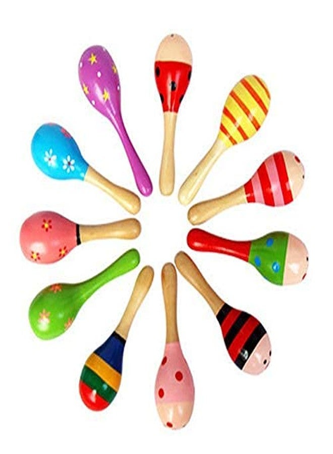 Shoro Handcrafted Wooden Baby Rattle - Sound Making Toys - Egg Shaker-Set of 3 (Assoted Colors) - Image 3