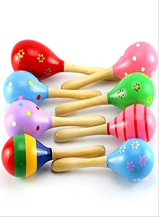 Shoro Handcrafted Wooden Baby Rattle - Sound Making Toys - Egg Shaker-Set of 3 (Assoted Colors) - Image 2