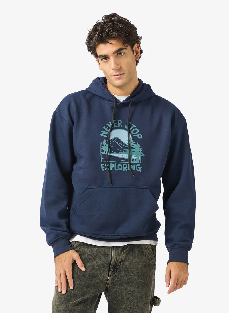 Seventy Five Graphic Print Hoodie
