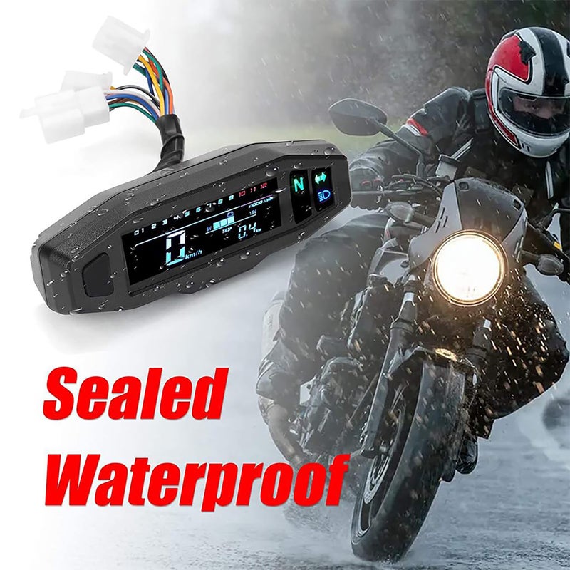 South American motorcycle modification: Mini VA HD LCD speedometer, RPM and fuel gauge, carburetor and electronic fuel injection adjustable - Image 2