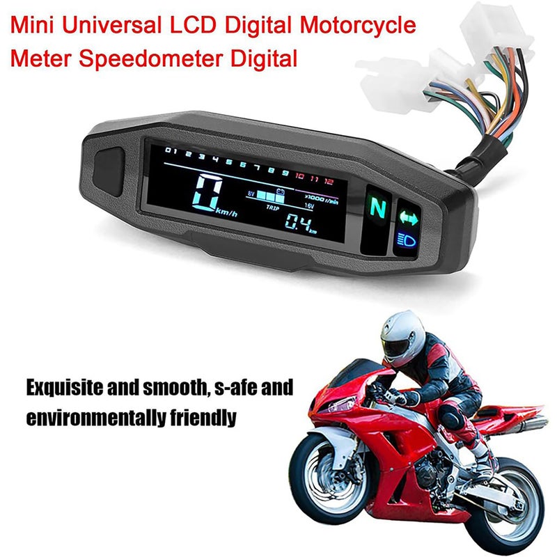 South American motorcycle modification: Mini VA HD LCD speedometer, RPM and fuel gauge, carburetor and electronic fuel injection adjustable - Image 3