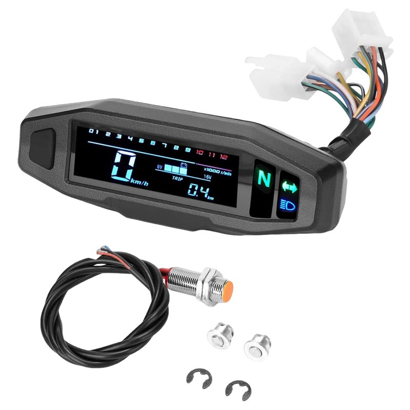 South American motorcycle modification: Mini VA HD LCD speedometer, RPM and fuel gauge, carburetor and electronic fuel injection adjustable - Image 1