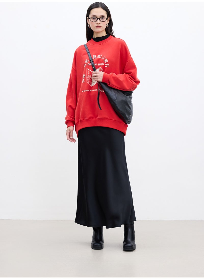 Manuka - Satin Midi Skirt Black - Image 1