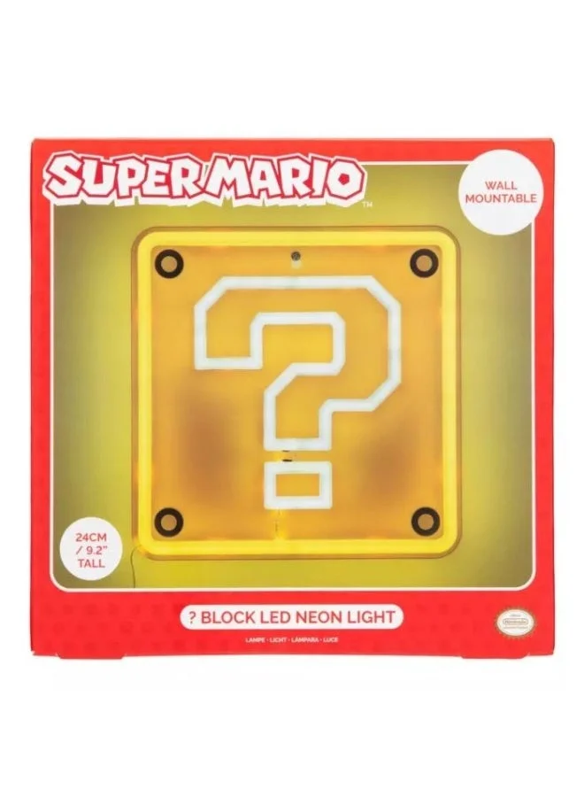 Paladone  Paladone Super Mario Question Block Wall Mountable LED Neon Light  | Best Price UAE
