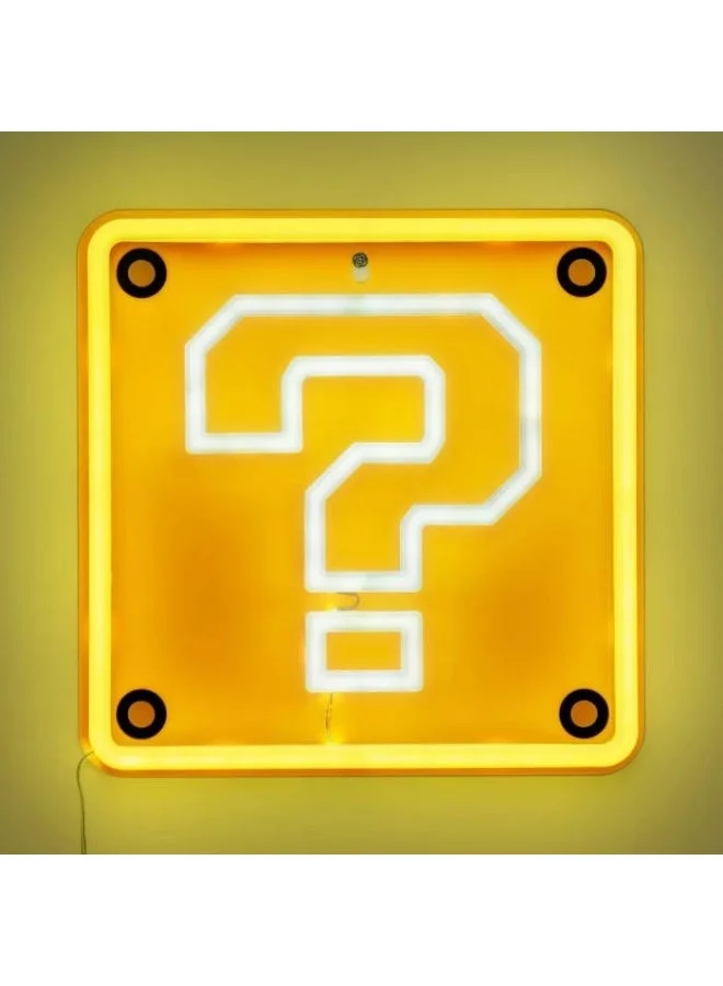 Paladone  Paladone Super Mario Question Block Wall Mountable LED Neon Light  | Best Price UAE