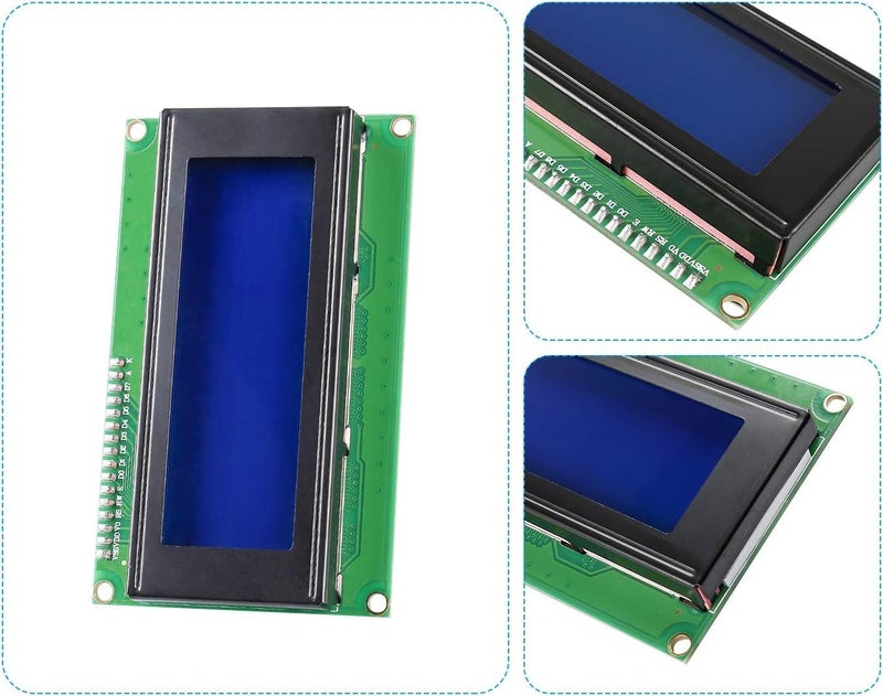 صن فويندر حزمة مكونة من 2 وحدة LCD 2004 20x4 مع محول واجهة IIC I2C، إضاءة خلفية زرقاء، متوافقة مع MEGA2560 Arduino R3 Raspberry (تشمل I2C) - Image 4