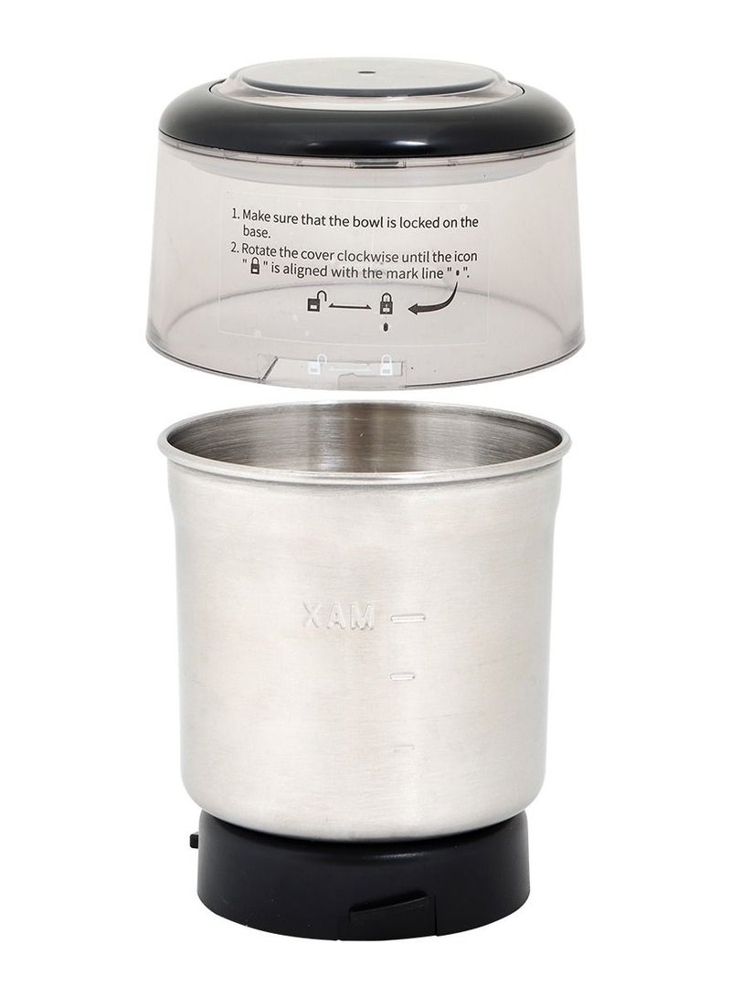 Any Morning Electric Coffee Grinder, Adjustable Herb Grinder for Beans, Spices, Nuts, Stainless Steel Blades, Removable Cup, 10 Precise Grind Settings, Grinds Rapidly and Evenly, 70 g-2.5 oz, 150 W - Image 3