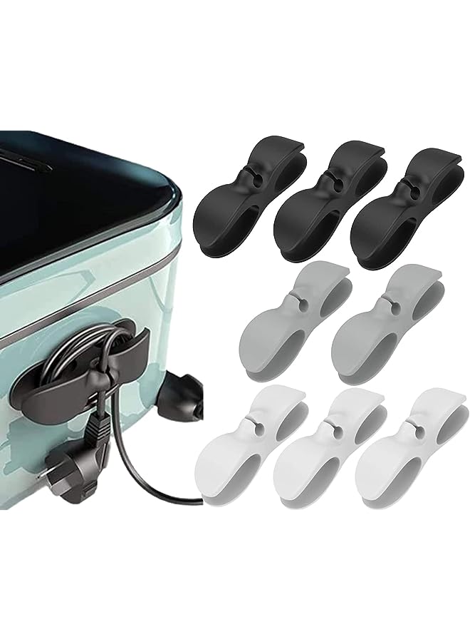 PROMASS Organizer for Kitchen Appliances, 8 Packs Adhesive Kitchen Cable Organizer Stick on Mixer, Air-Fryer, Coffee Maker, Blender, Toaster, Microwave and Oven  - Image 1
