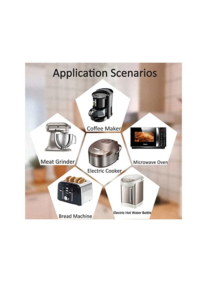 PROMASS Organizer for Kitchen Appliances, 8 Packs Adhesive Kitchen Cable Organizer Stick on Mixer, Air-Fryer, Coffee Maker, Blender, Toaster, Microwave and Oven  - Image 2