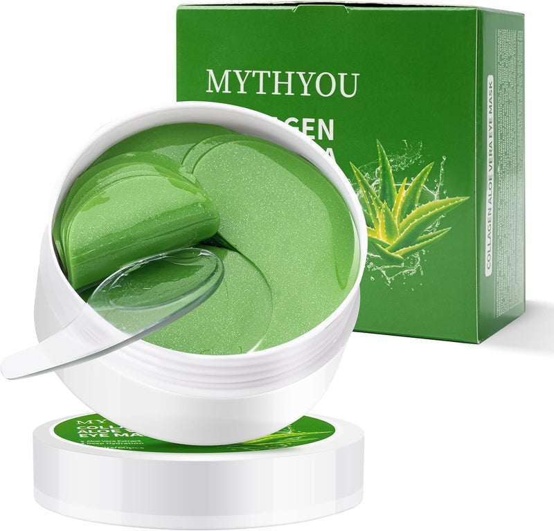 FANMIN Under Eye Patches, 30 Pairs Aloe Vera Eye Mask for Dark Circles, Puffy Eyes, Wrinkles,Skincare for Women & Men - Image 1