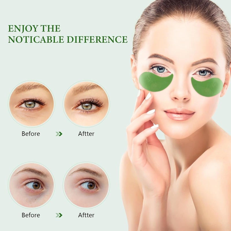FANMIN Under Eye Patches, 30 Pairs Aloe Vera Eye Mask for Dark Circles, Puffy Eyes, Wrinkles,Skincare for Women & Men - Image 3