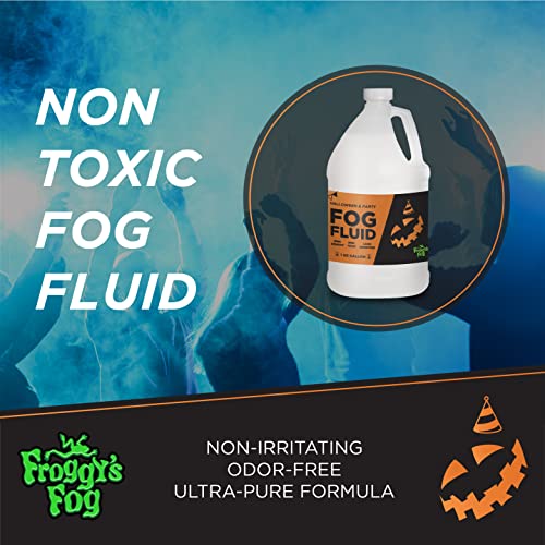froggys fog سائل ضباب هالوين وحفلات فروغي، سائل ضباب عالي الإنتاج وطويل الأمد لآلات الضباب المائية من 400-1500 واط، رائع للمحترفين وصائدي الأشباح في المنزل، التأثيرات المسرحية، الدي جي، وأكثر، 1 لتر - Image 5
