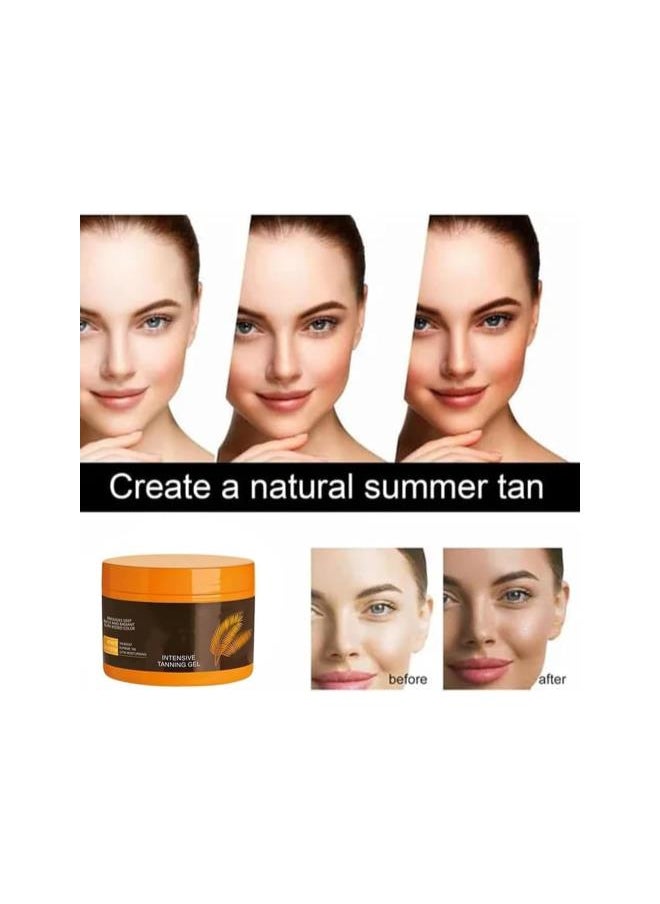 silvercnc - Luxury Intensive Tanning Gel, 1/5pcs Intensive Tanning Luxe Gel, Natural Tanning Accelerator Cream Gel, for Sunbeds & Outdoor Sun (5pcs) - Image 1