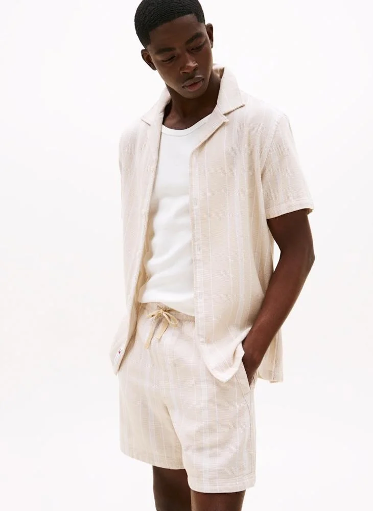 تومي هيلفيغر Textured Beach Shorts