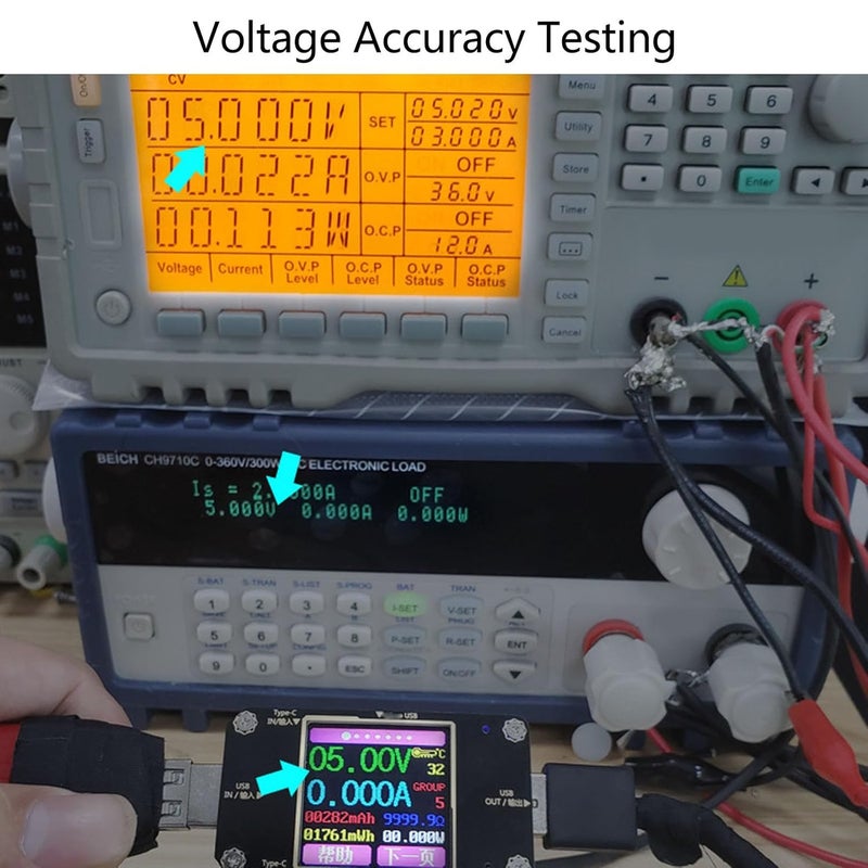 USB Voltmeter Ammeter Color LCD Display Digital Power Detector Voltage Current Tester PD Fast Charging Dual Way Insertion Rotatable Screen - Image 3
