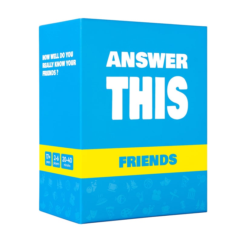 The World Game Answer This - Friends - How Well Do You Know Your Family & Friends? - Fun Party Card Game for Teens & Adults - Great Conversation Starter - Image 1