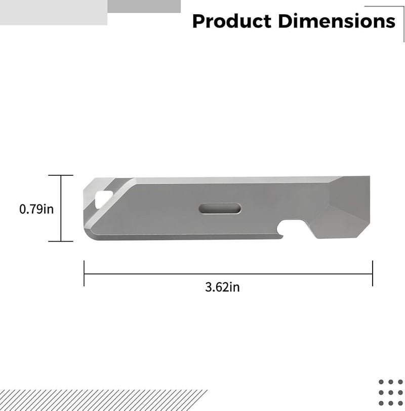 أداة التيتانيوم للبقاء 3 - قضيب فتح مضغوط 6 بوصة مع فتاحة زجاجات وفتحة مفتاح - Image 3
