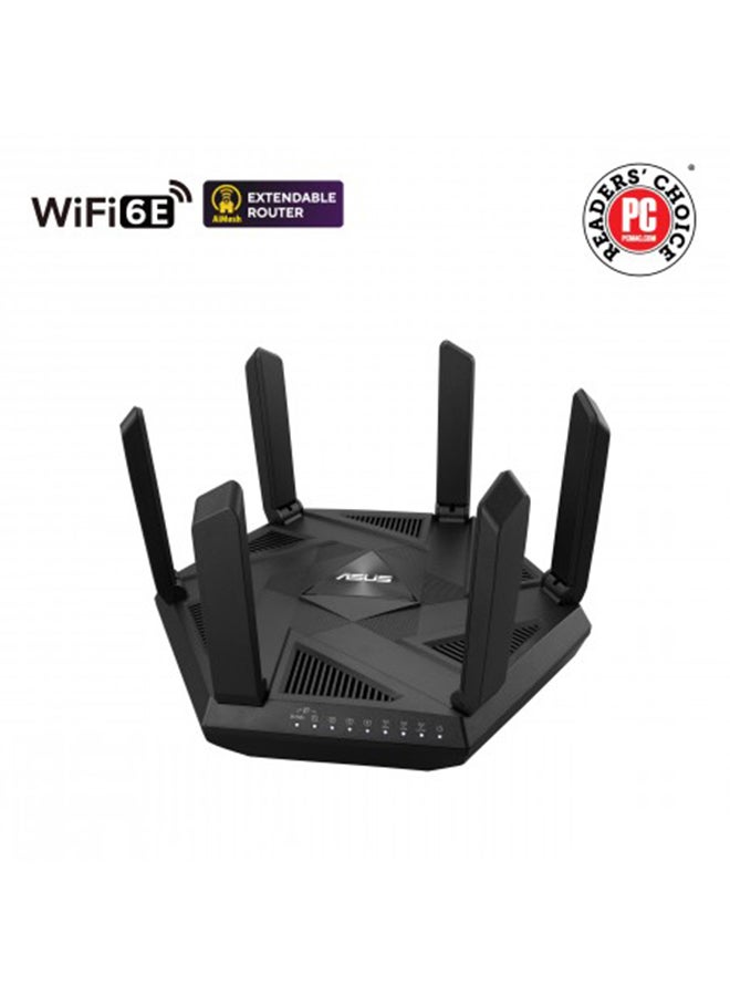 ASUS RT-AXE7800 TRI BRAND WIFI 6E PERFOMANCE ROUTER 2.5 G SUPPORT 90IG07B0-MU9B00 Black - Image 1