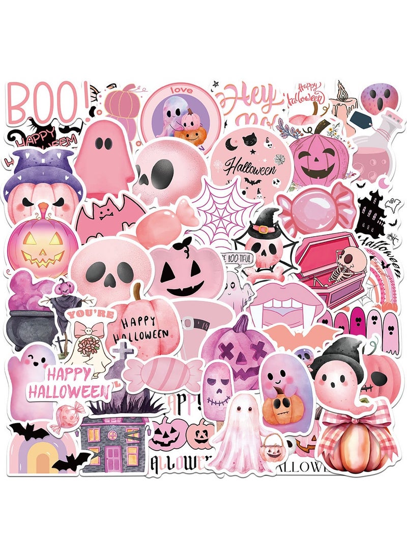 إسكدنيا 50 new pink  cartoon stickers girl heart pumpkin ghost DIY notebook mobile phone guitar stickers