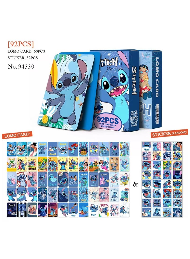 NIBEMINENT 92 Pcs Cartoon Stitch Lomo Cards Card For Fans Collection Gifts - Image 1