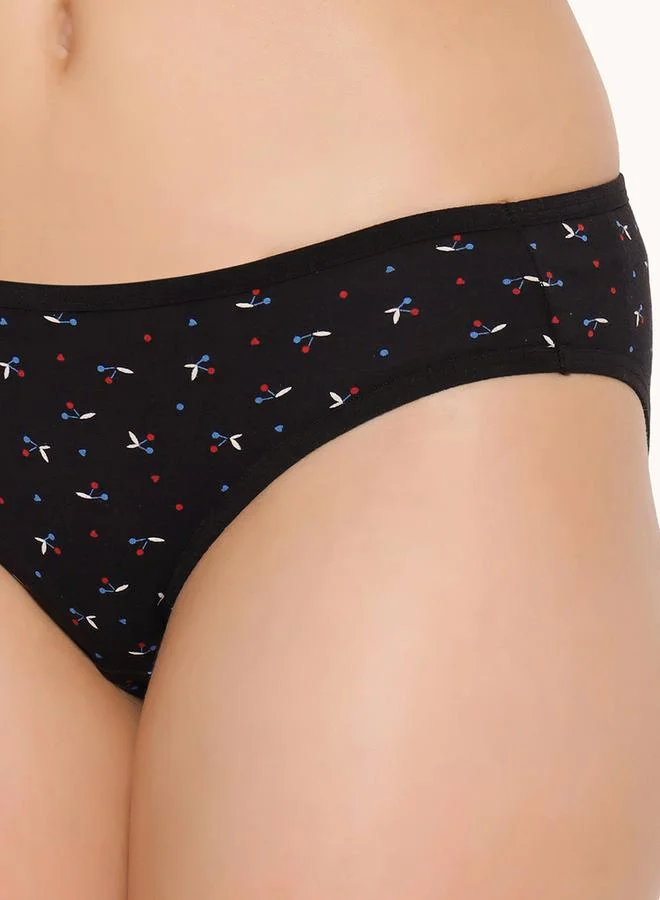 Clovia Women Multicolored Low Waist Printed Bikini Briefs by Styli