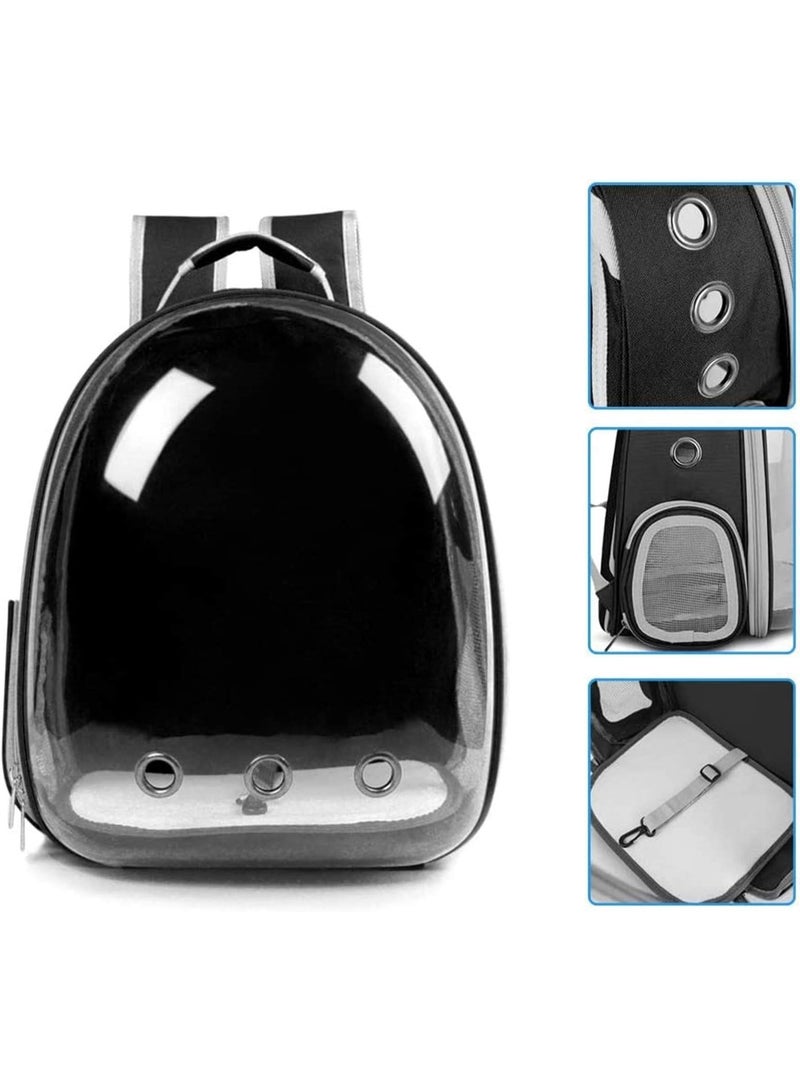 BLOOMING TIME Cat Carrier Bubble Bag, Portable Breathable Capsule Backpack for samll Cats and Puppies, Pet Convenient Carrier Bag,Designed for Travel, Hiking, Walking & Outdoor Use(Black) - Image 4