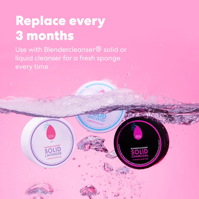 BeautyblenderÂ® | Original Pink Beauty Blender Makeup Sponge, Super-Soft Foam Easily Blends Foundations, Powders & Creams, Made in USA, Reusable, Washable, Streak Free Application, Vegan, Cruelty Free - Image 3