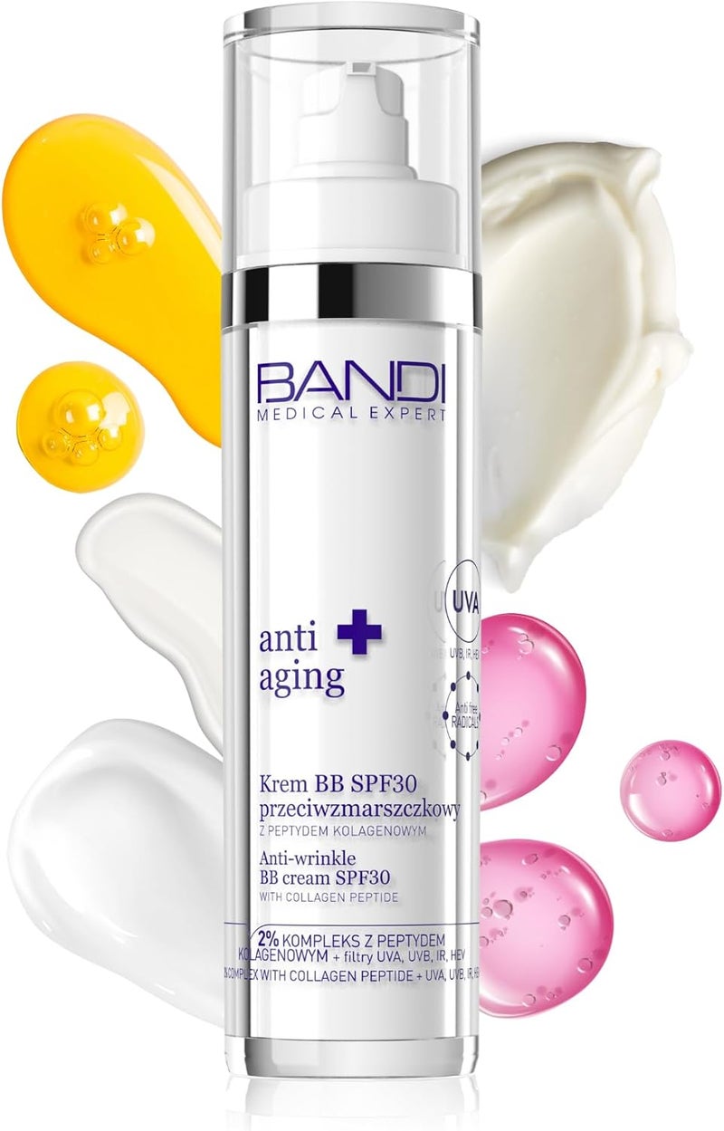 كريم بي بي مضاد للتجاعيد SPF 30 مع مركب الأحماض الأمينية يوحد اللون ويعزز الإشراق يحمي من أشعة UVA و UVB مثالي للاستخدام اليومي يجمع بين العناية بالبشرة وحماية الشمس