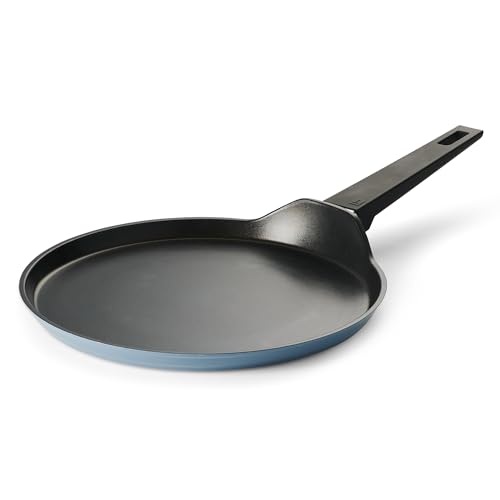 TRAMONTINA Aura Dosa Tawa 30cm | Reinforced Ceramic Non-Stick Cookware | Quick & Even Heating | Low-Oil Cooking | Bakelite Handle | Induction & Gas Compatible | Blueberry - Image 1