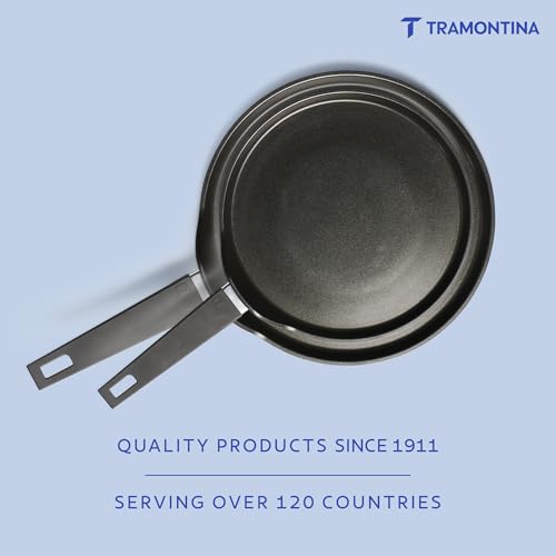 TRAMONTINA Aura Dosa Tawa 30cm | Reinforced Ceramic Non-Stick Cookware | Quick & Even Heating | Low-Oil Cooking | Bakelite Handle | Induction & Gas Compatible | Blueberry - Image 3