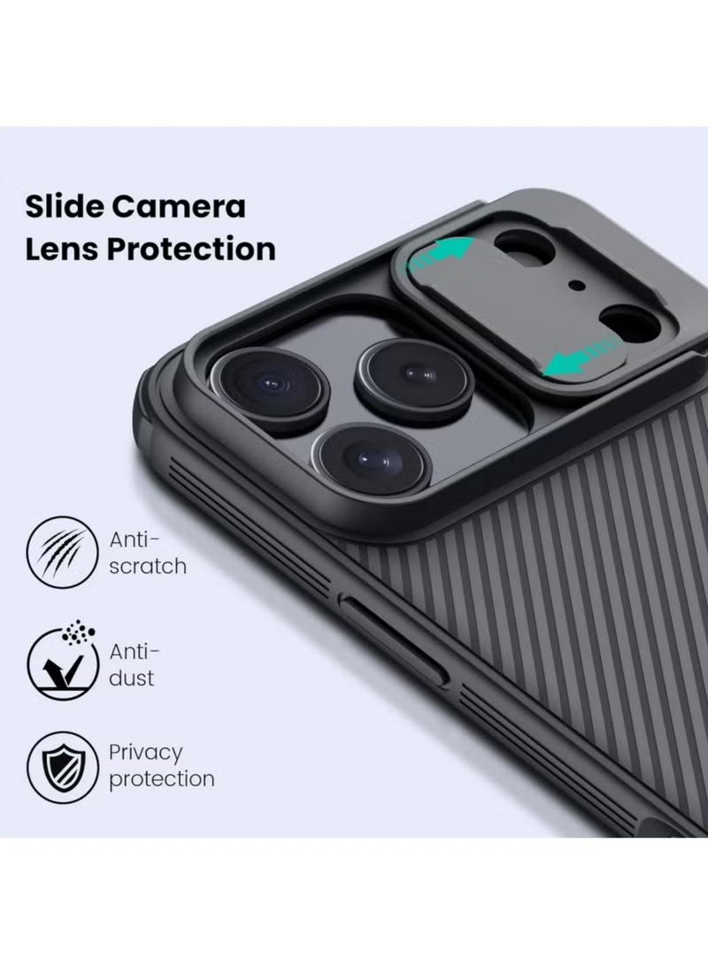 Nillkin iPhone 17 Pro Max Case with Slide Camera Cover, Slim Fit Thin Polycarbonate Protective Shockproof Cover with Slide Camera Cover, Upgraded Case for iPhone 17 Pro Max (Black) - Image 2