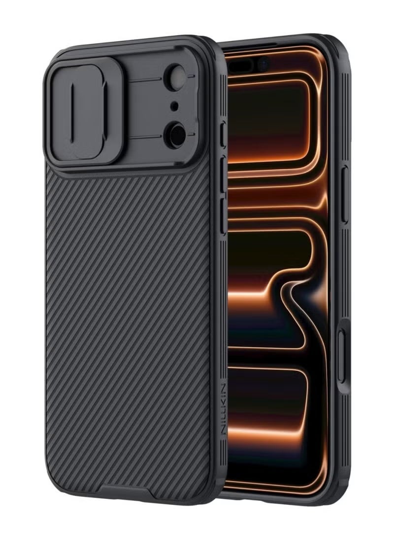 Nillkin iPhone 17 Pro Max Case with Slide Camera Cover, Slim Fit Thin Polycarbonate Protective Shockproof Cover with Slide Camera Cover, Upgraded Case for iPhone 17 Pro Max (Black) - Image 1