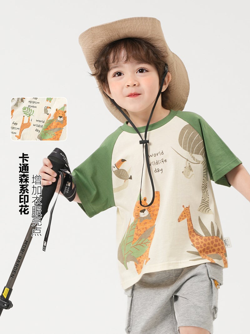 Right European Boy'S Antibacterial Short-Sleeved T-Shirt Summer Wear Summer Children'S Wear Children'S Baby Boy'S Top Summer Thin Base Shirt - Image 2
