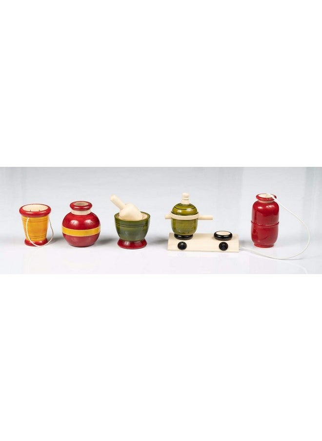 Smartcraft Smartcraft "Made in India" Kitchen Set Premium, Wooden Modern Kitchen Set Toys for Kids- Multicolor  - Image 3