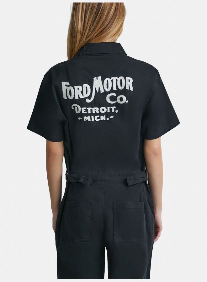 FOREVER 21 Embroidered Ford Patch Coveralls - Image 2