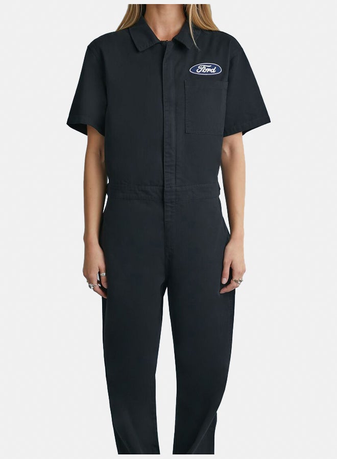 FOREVER 21 Embroidered Ford Patch Coveralls - Image 5