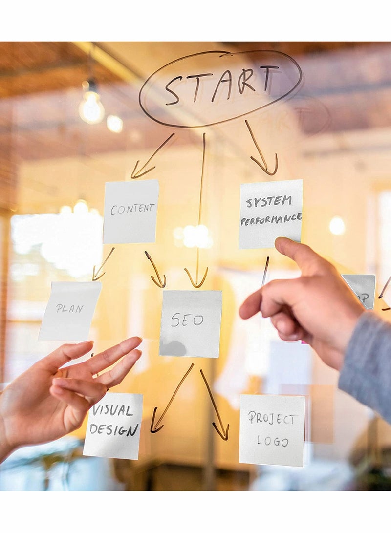 KASTWAVE ملاحظات لاصقة 3x3 بوصة، 600 ورقة لون أبيض ألواح لاصقة، 6 ألواح/عبوة، 100 ورقة/لوح، عبوة قيمة رائعة - Image 4