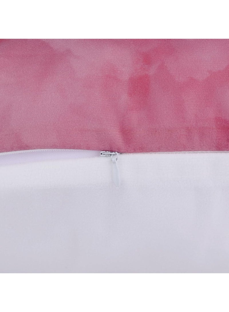 general Pink floral cushion cover set, 4 pieces, 45 x 45 cm carnation floral cushion cover, decorative love and blessing cushion cover, waterproof linen square blanket cover, suitable for sofas, beds, patios, and home decoration. - Image 5