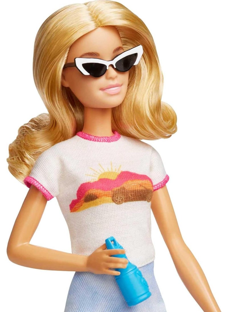 باربي دمية وإكسسوارات، مجموعة سفر "ماليبو" مُجددة مع جرو وأكثر من 10 قطع بما في ذلك حقيبة العمل - Image 3