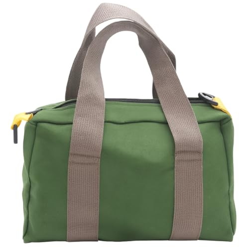 BLIRITEL 14 Inch Wide Mouth Tool Bag Heavy Duty Canvas Tool Storage Bag Large Capacity Handbag Multifunction Tool Organizer Tote Bag for Storage Wrenches Pliers Green 14 Inch - Image 1