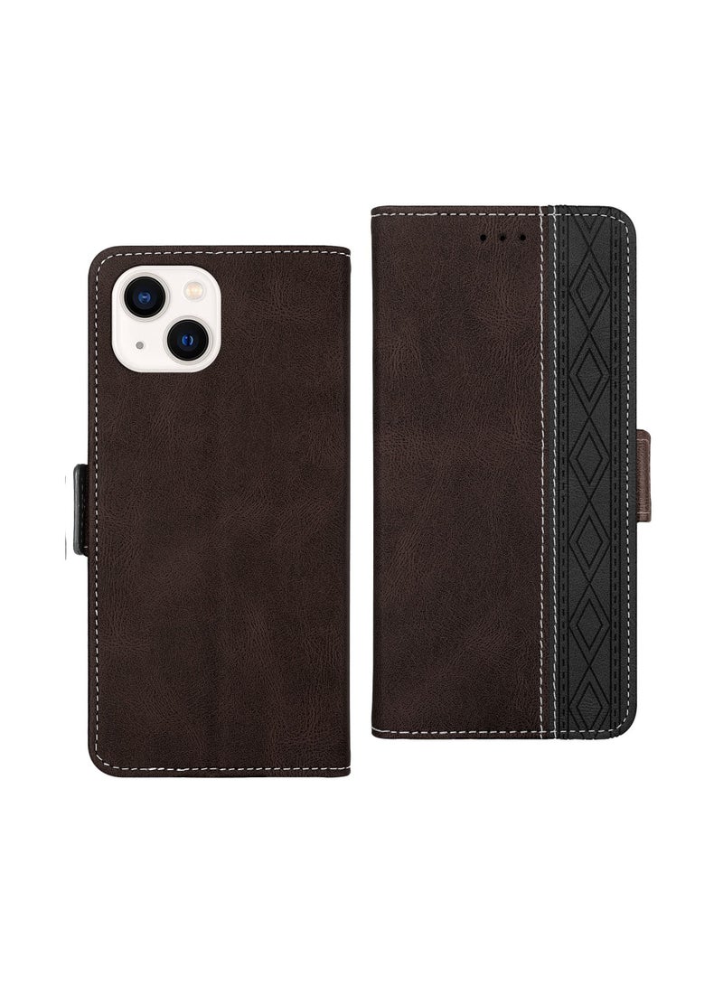Suteni Flip Cover Magnetic Buckle Card Slots Leather Phone Case for iPhone - Image 1