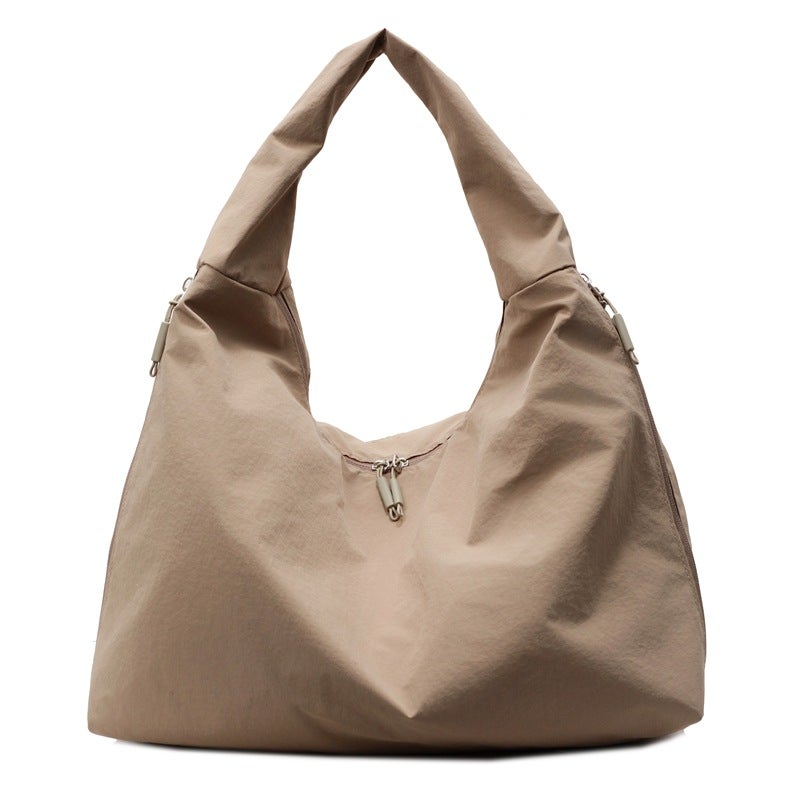 Large Capacity Tote Bag for Women - Simple Solid Color Shoulder Bag - Image 5