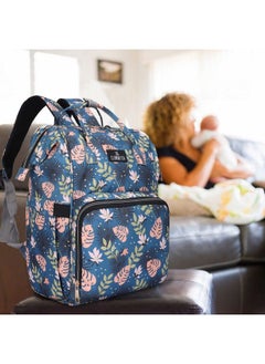 THE CLOWNFISH Baby On Board Series Multipurpose Diaper Bag;Backpack;Nappy Bag;Handbag;Maternity Bag For Baby Essentials With Bottle Organizer & Tissues Dispensing Pocket In Polyester (Cerulean Blue)  - Image 3