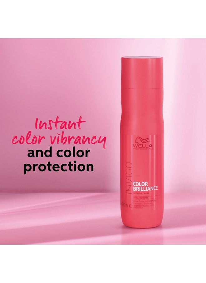Wella Professionals Invigo Brilliance Shampoo For Finenormal Colored Hair Color Protection & Color Vibrancy 10.1 Oz  - Image 5