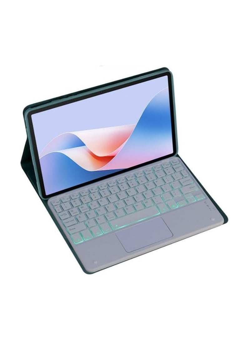 general Arabic and English Keyboard Case for Honor Pad X8a / X9 (11") (2024) with Backlit Bluetooth Wireless Keyboard and Smart Touchpad and Tablet Case